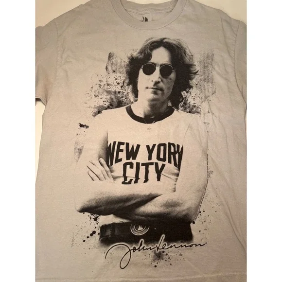 Unisex GUC Zion Rootswear John Lennon I Love New York City Iconic Tee Size L - Picture 2 of 8